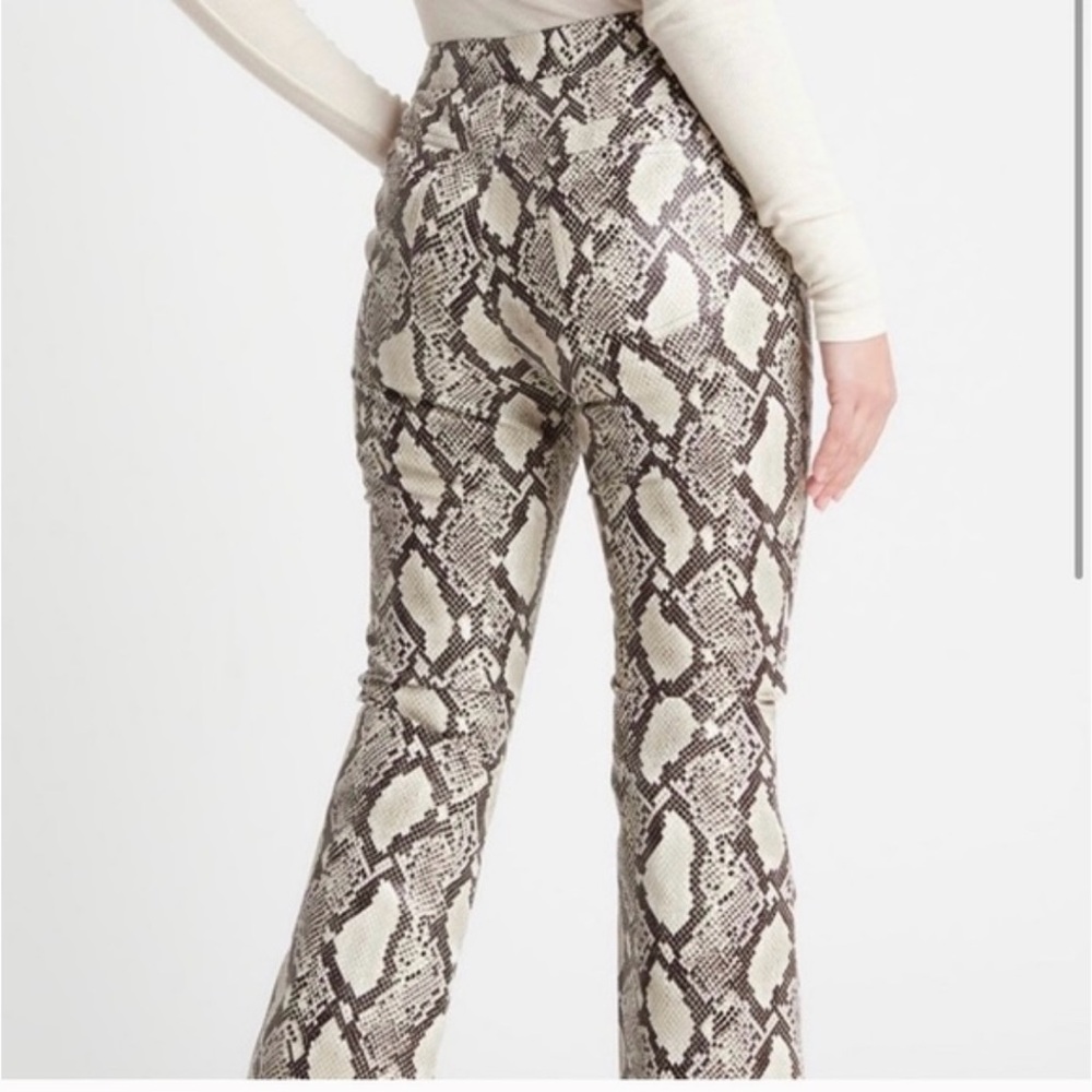 Snake Skin Faux Leather Pants Size 10 - Picture 3 of 6